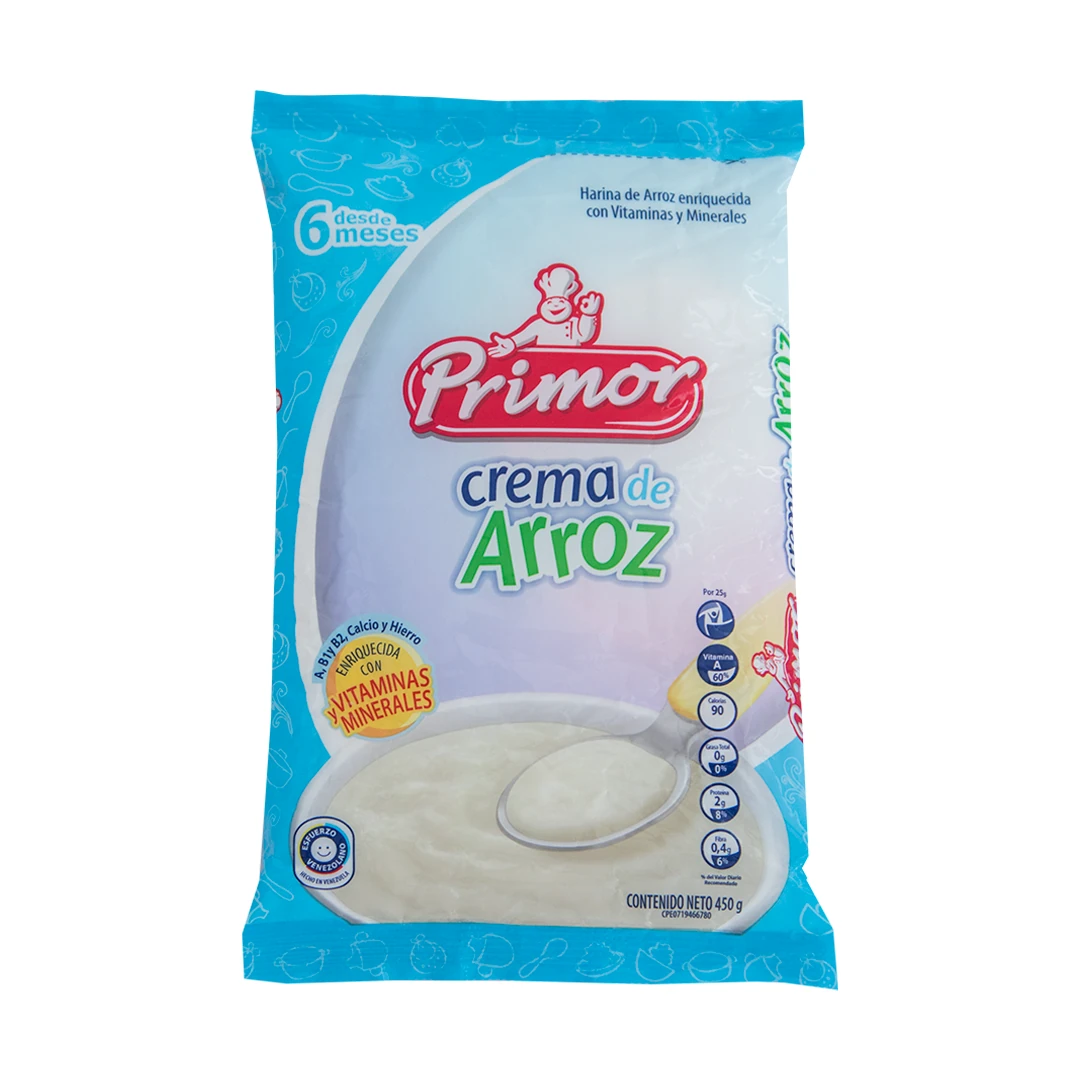PRIMOR CREMA ARROZ ENRIQ 900 G (BOLSA) x 12 Uds.